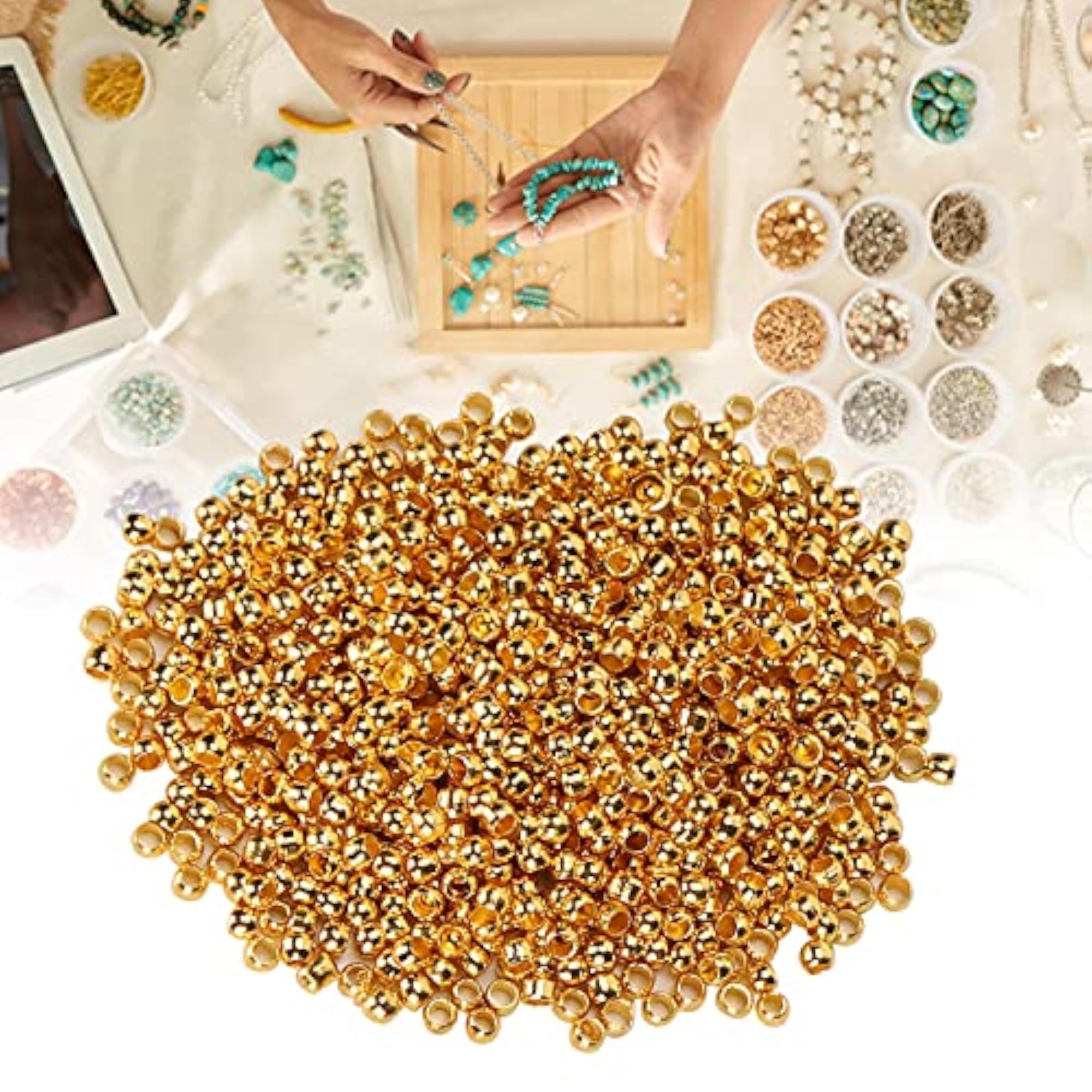 Round Spacer Bead for Necklace Bracelet DIY