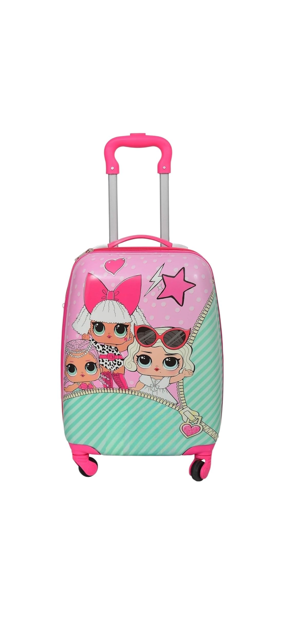 D's PARADISE Kid's Polycarbonate Cartoon Print 16 Inches Suitcase/Trolley Bag