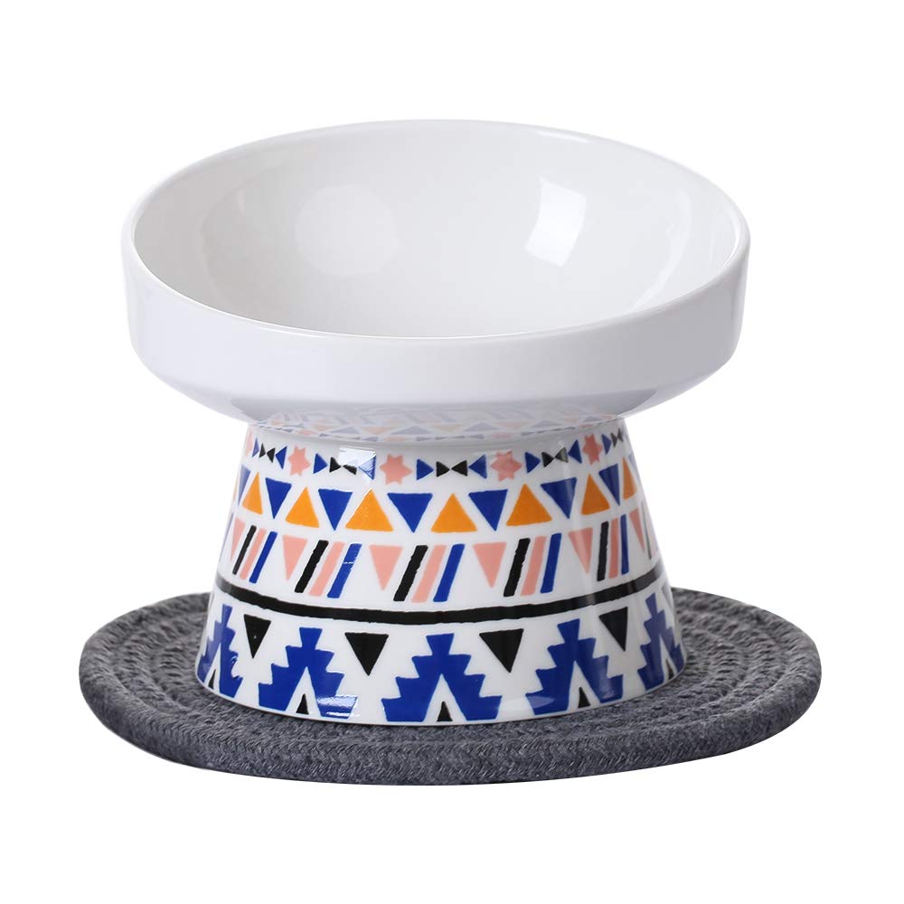 Amazon ブルー 傾斜がある 45度 脚付 ペット ボウル フードボウル 犬 猫食器 陶器 ウォーター ボウル 犬猫用 餌入れ 水入れ 水飲みボウル ペット皿 滑り止め 安定感 手入れ簡単 ペット用品 大きい Lionwei Lionweli 食器 ボウル 通販