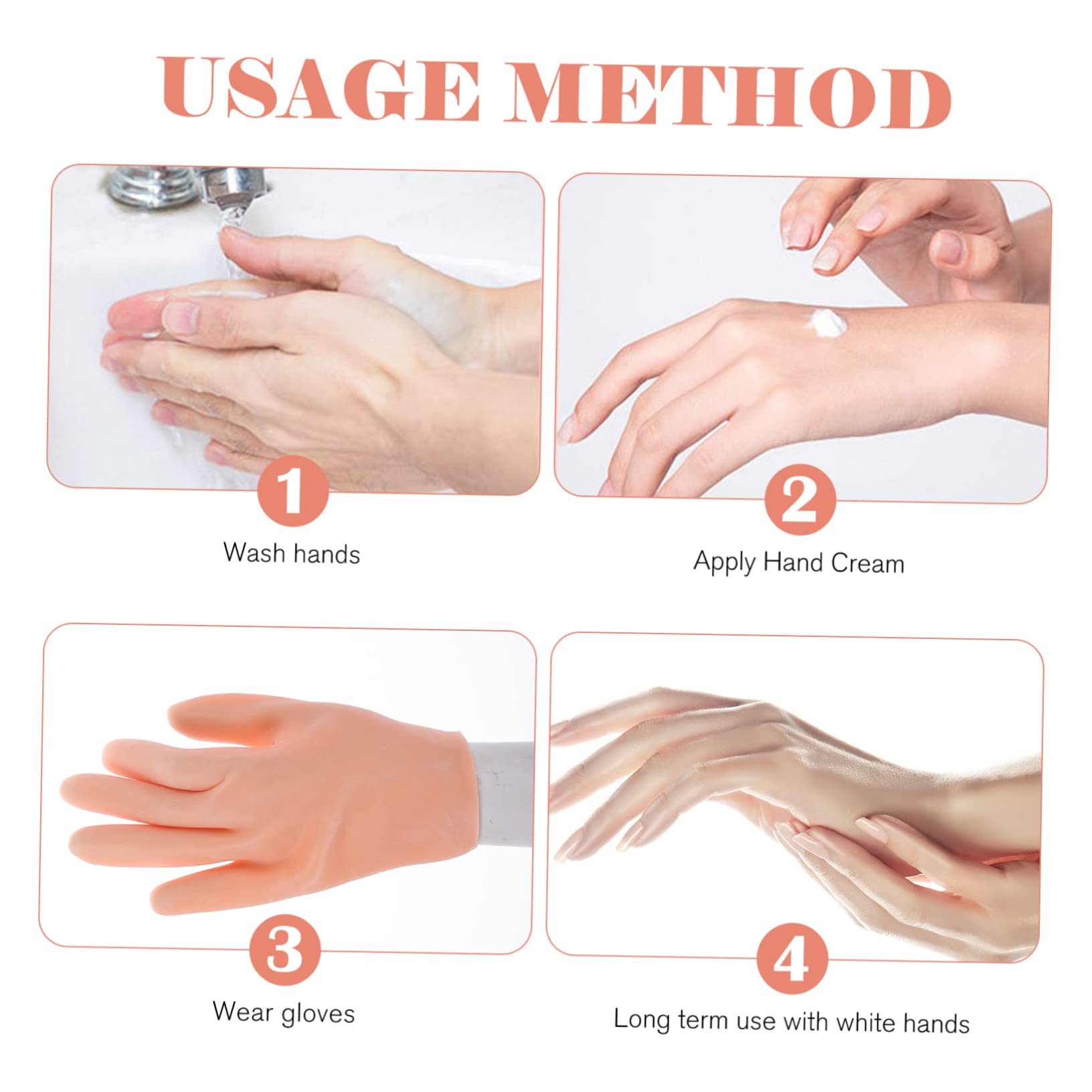 MUSISALY Gloves for Dry Hands Night Gloves Moisturizing Lotion Household Beauty Pack