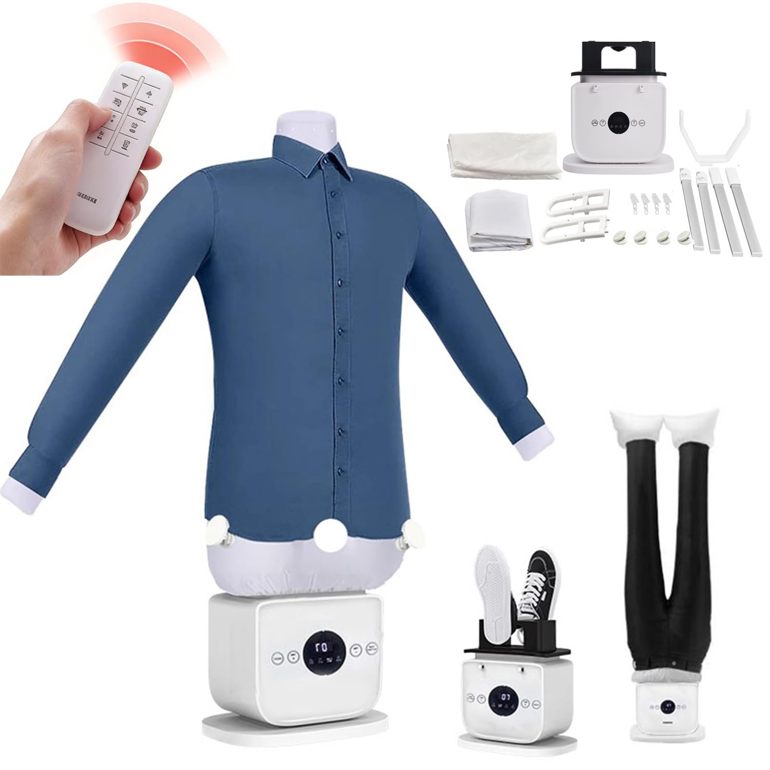 DECAKE Automatic Steam Iron, Hands-Free Ironing Machine, Quick Dry and Wrinkle Remover for Clothing