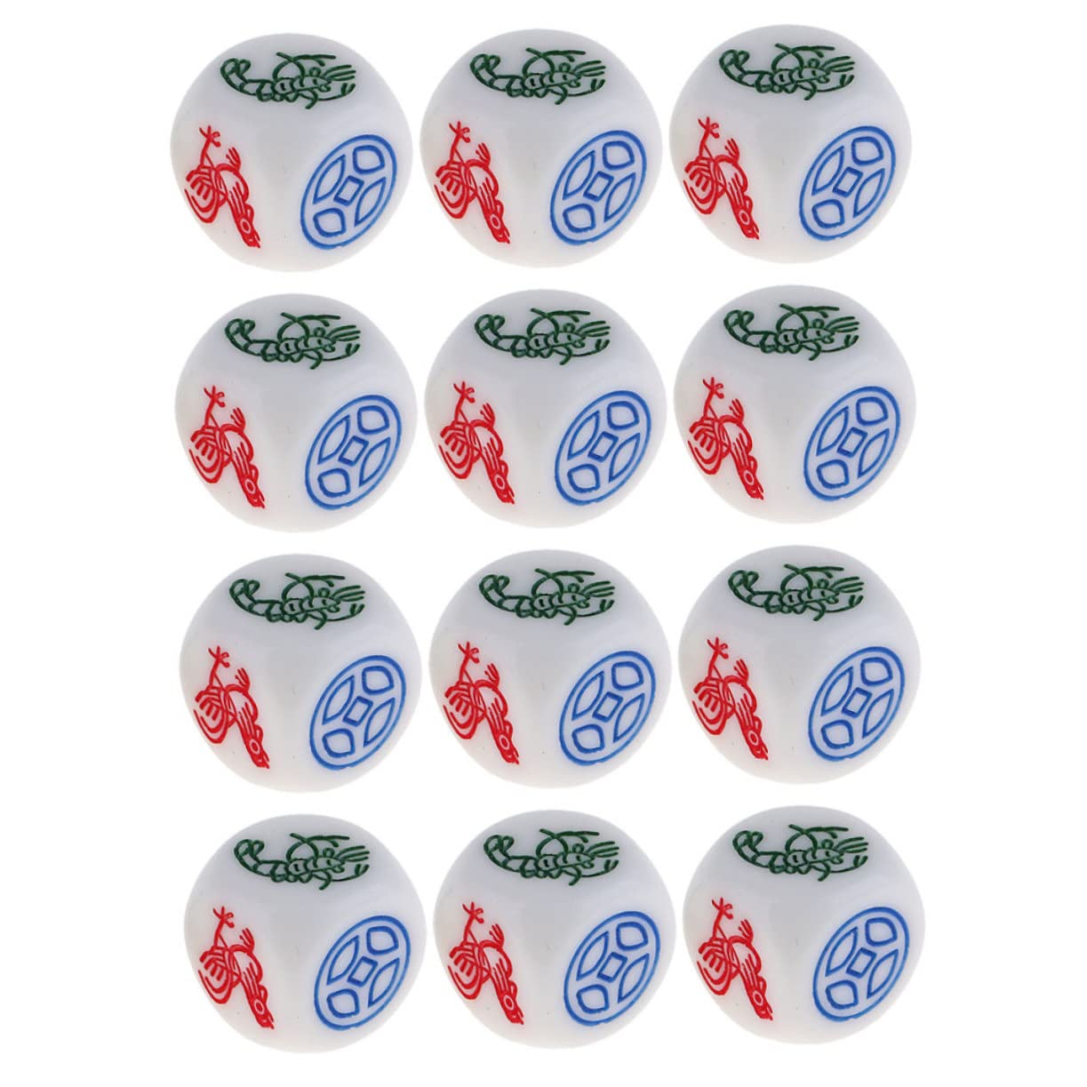 ibasenice 60pezzi Dadi Creativi Per Giochi Da Tavolo Dadi Multi-sfaccettati Per Feste e Attività Ricreative Accessori Per Gioco Di Alta Qualità