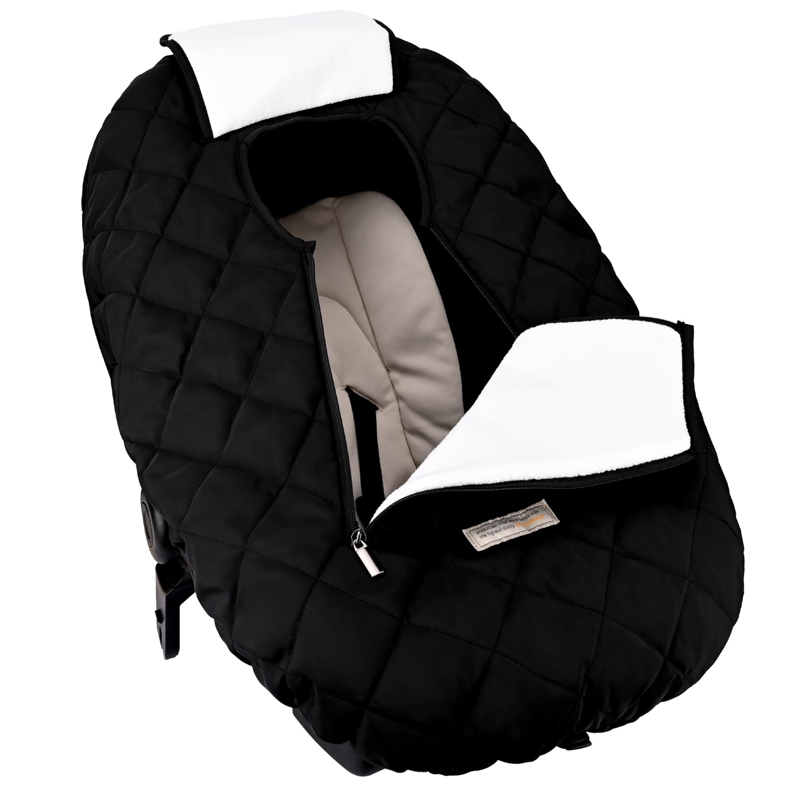 Bebamour Copriseggiolino Auto Universale Caldo Seggiolino Auto Pedana Anti Vento e Acqua Porta Zip Anteriore Lavabile in Macchina