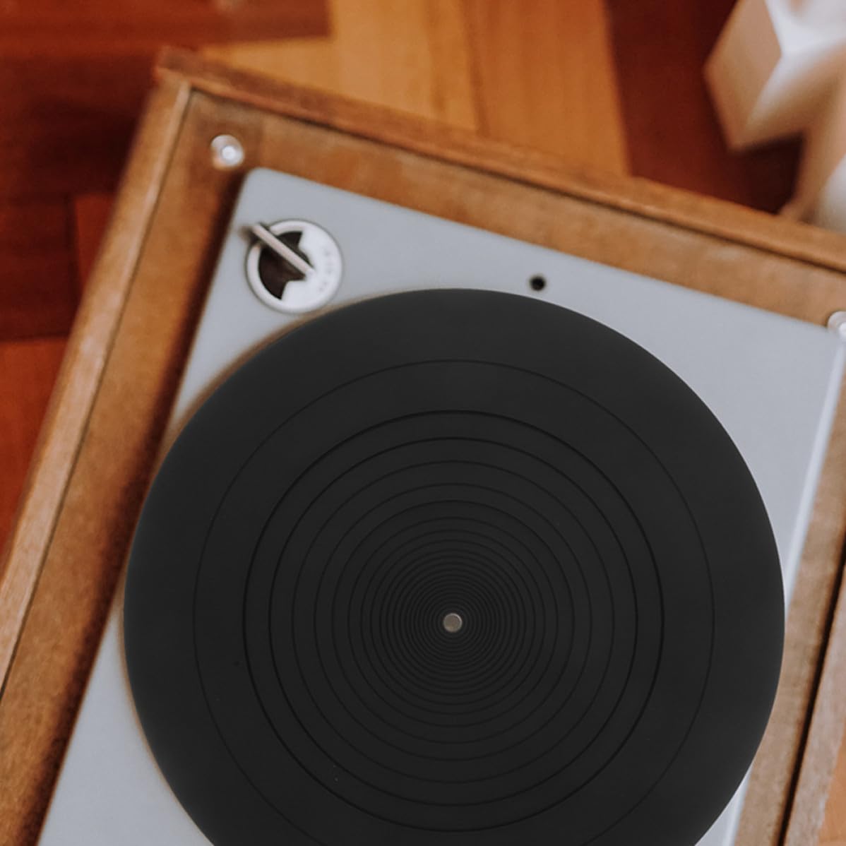 SEWACC Alfombrillas de Silicona Antielectrostáticas Mantienen Limpio y Estable el Plato Giratorio 2 Piezas Negras, Suaves y Seguras para Discos para Tocadiscos de Vinilo
