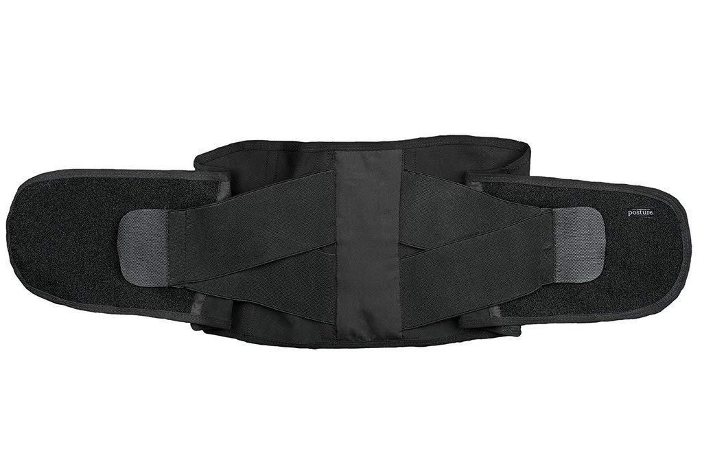 Swedish Posture® STABILIZE Beckengurt zur Entlastung des Rückens | Unterstützung der Wirbelsäule | bessere Körperhaltung im Büro | für schwere körperliche Arbeit | Thermo-Therapie (M, Schwarz)
