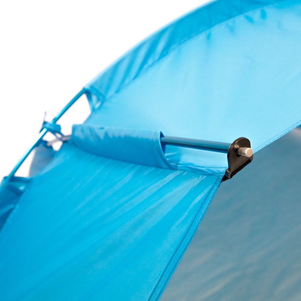 outdoorer tenda da spiaggia Helios Air 850 leggera, UV 80, compatta, ingombro ridotto per i viaggi, tenda da sole con aste in alluminio e ventilazione