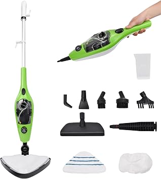 iMeshbean 10-in-1 Steam Mop, Floor Steamer, Carpet Steam Cleaner, Handheld Steam Cleaner for Laminate, Hardwood, Tile, Floor, Carpet Cleaning