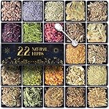Dried Herbs Witchcraft Supplies, 22 Natural Witch Herbs for Spells with Magical Uses, Wiccan...