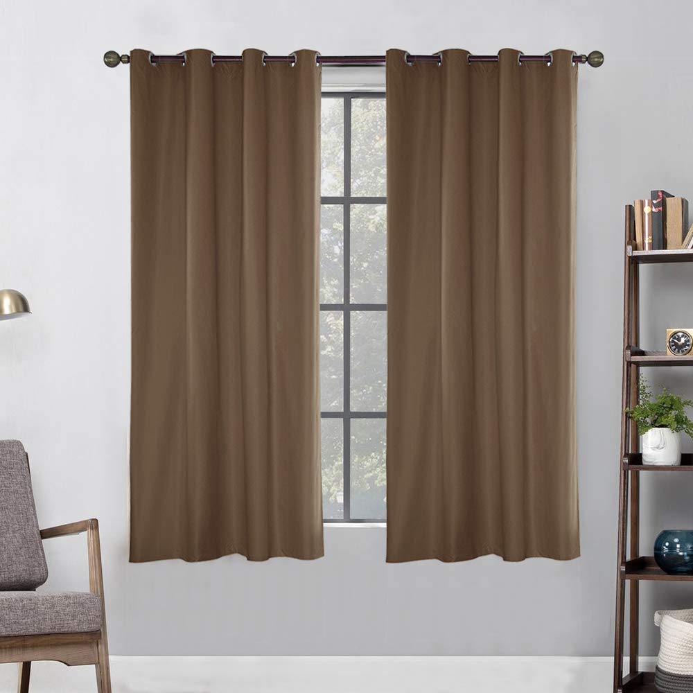 Tenda impermeabile per esterni, per portico anteriore, pergola, cabana, 137 x 275 cm, color caffè, ideale per patio, gazebo, pontile, spiaggia, casa, con occhielli