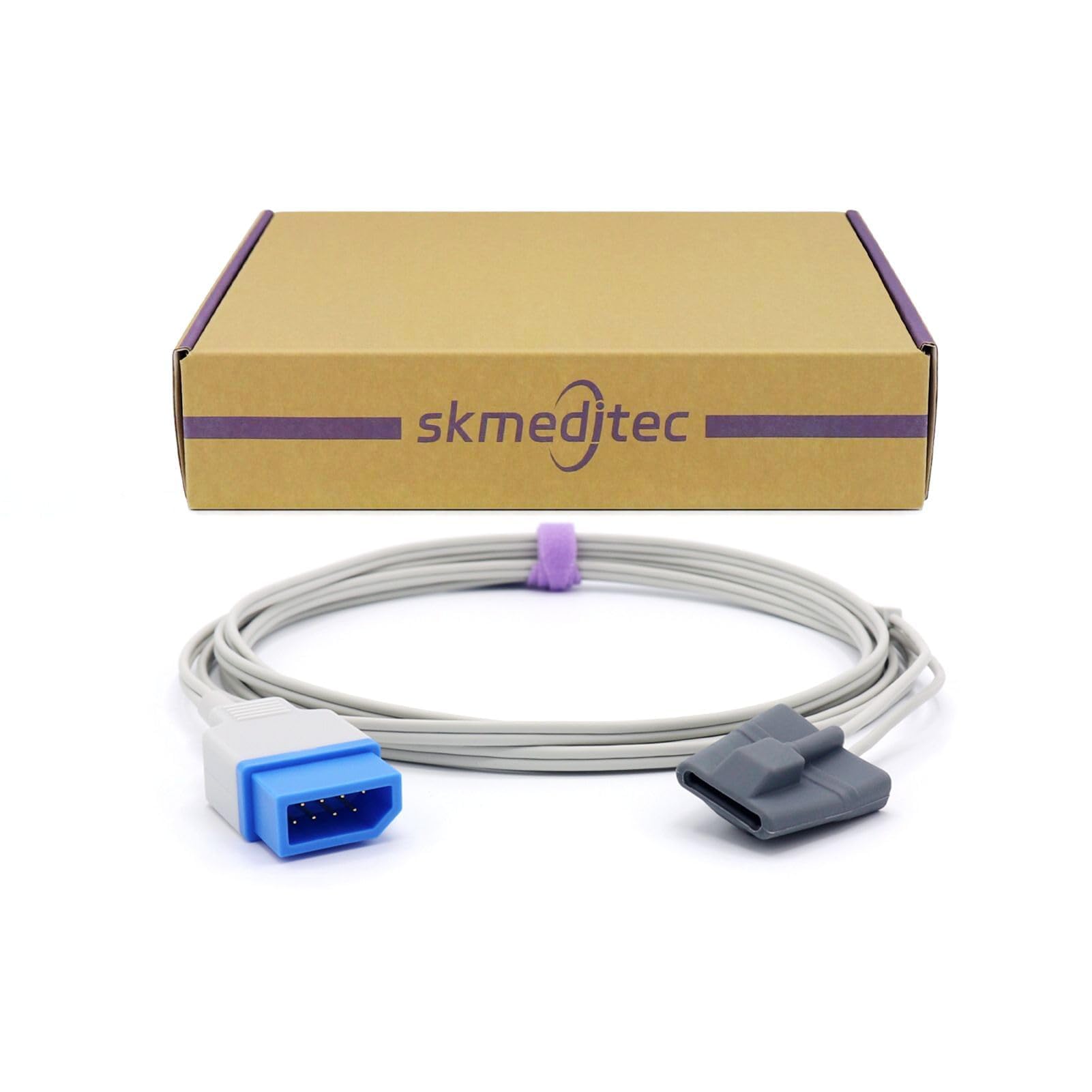 skmeditec Compatible with Northern Meditech/VITACARE for Nellcor Oxismart/BCI SpO2 Module, Reusable Small Soft Sleeve Probe with 8 Pin Connector Replacement Cord (Small Sleeve)