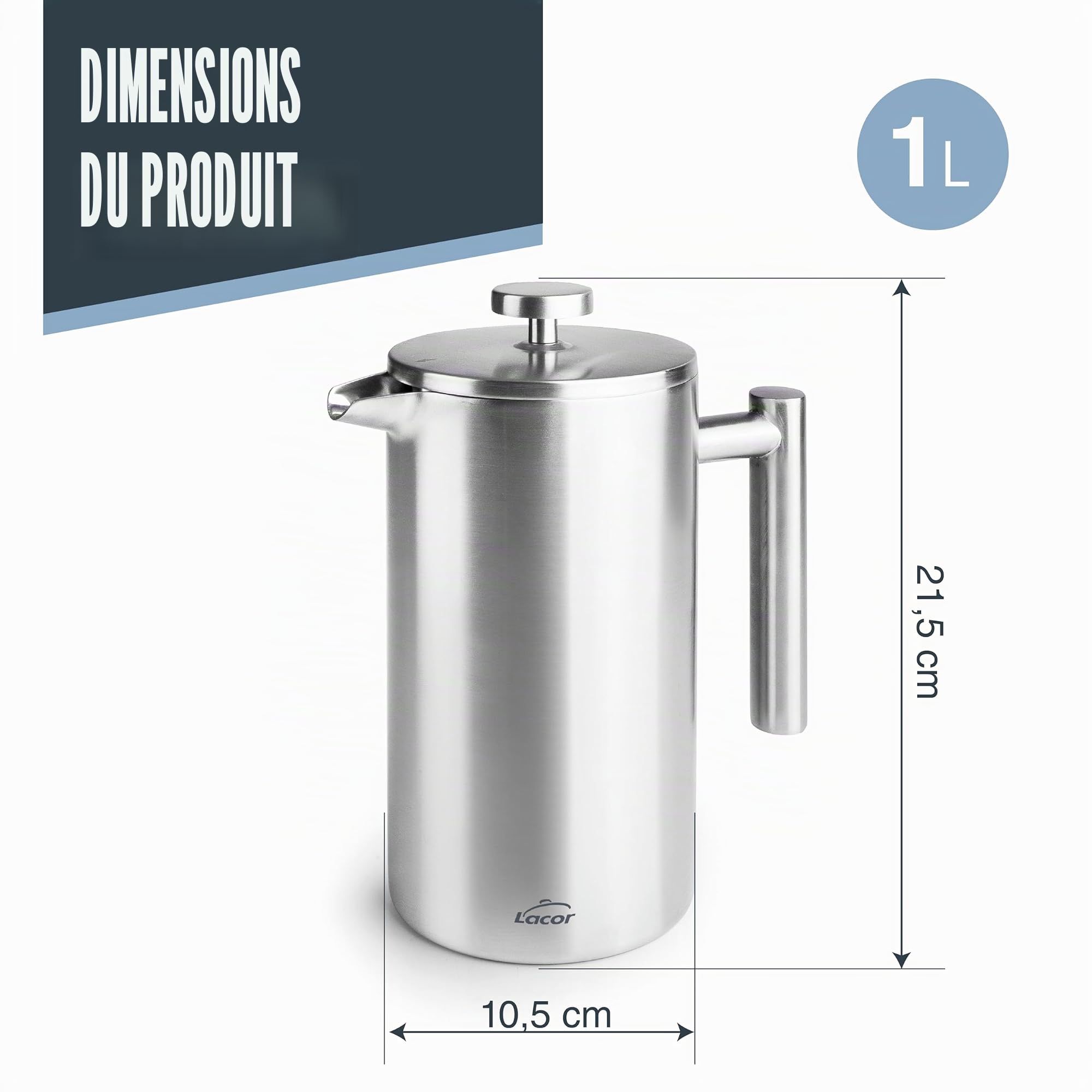 LACOR 62141 - Cafetière française manuelle