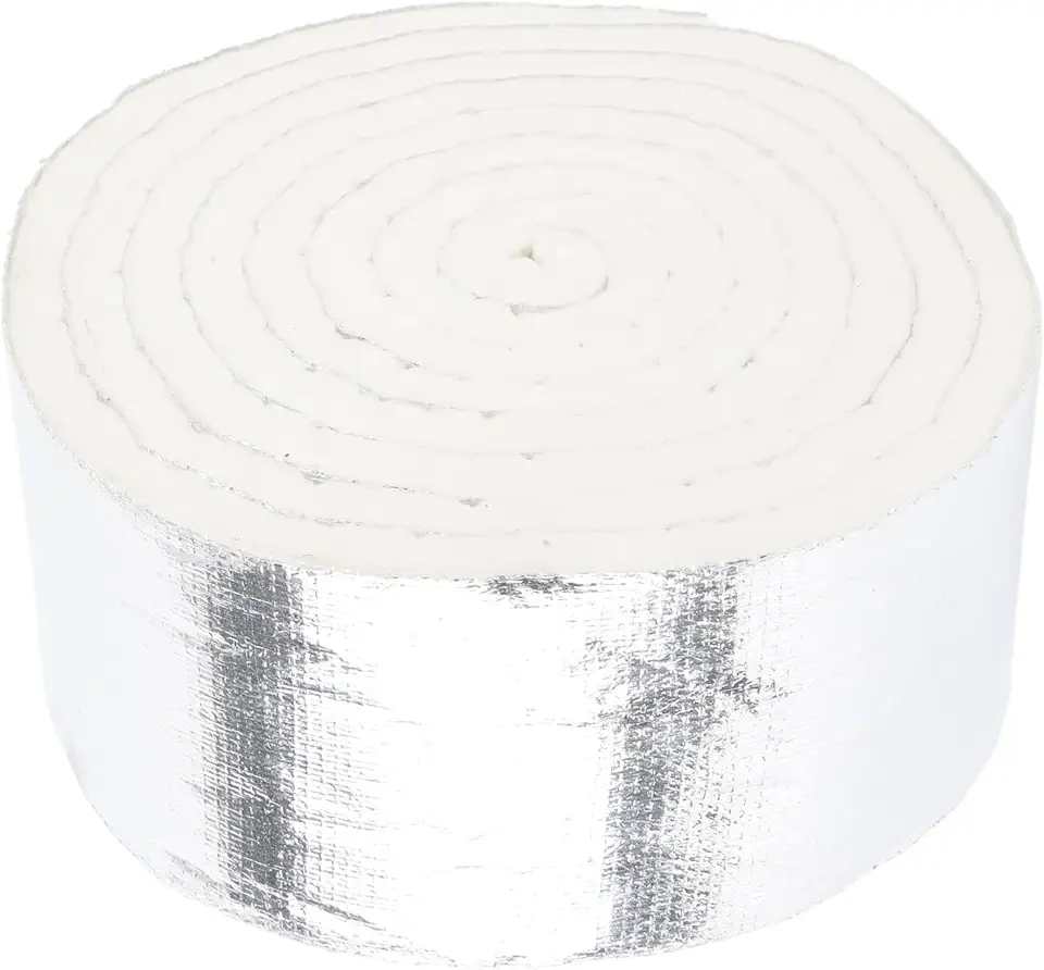 Estink Fita de Isolamento Térmico, Folha de Alumínio, Envoltório de Tubo Resistente Ao Calor, Isolamento de 1000°F para Reparos Automotivos e Domésticos