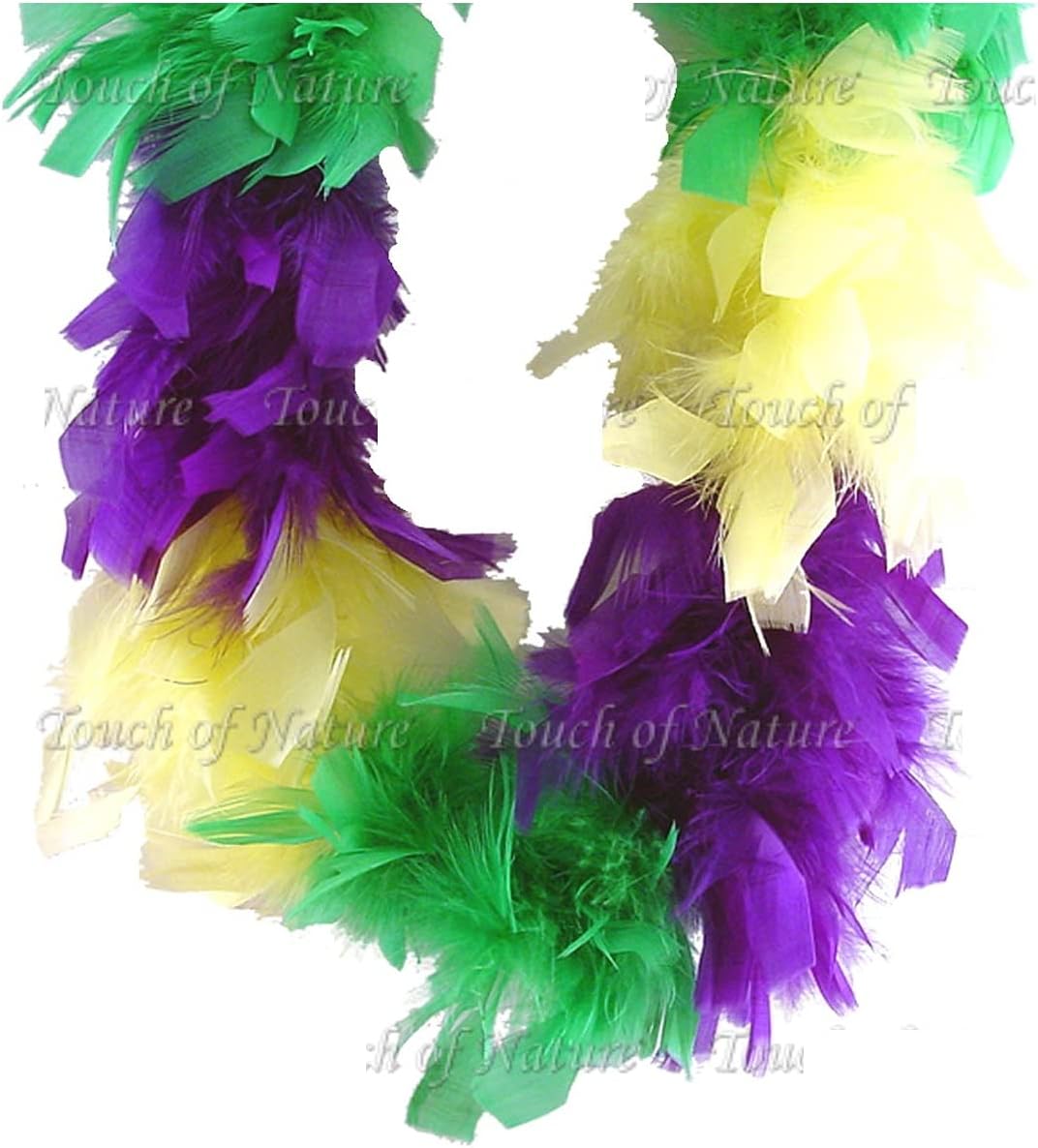 Touch of Nature Feather Turkey Flat Chandelle Boa 20 GM 36" Mardi Gras Sectioned 1pc