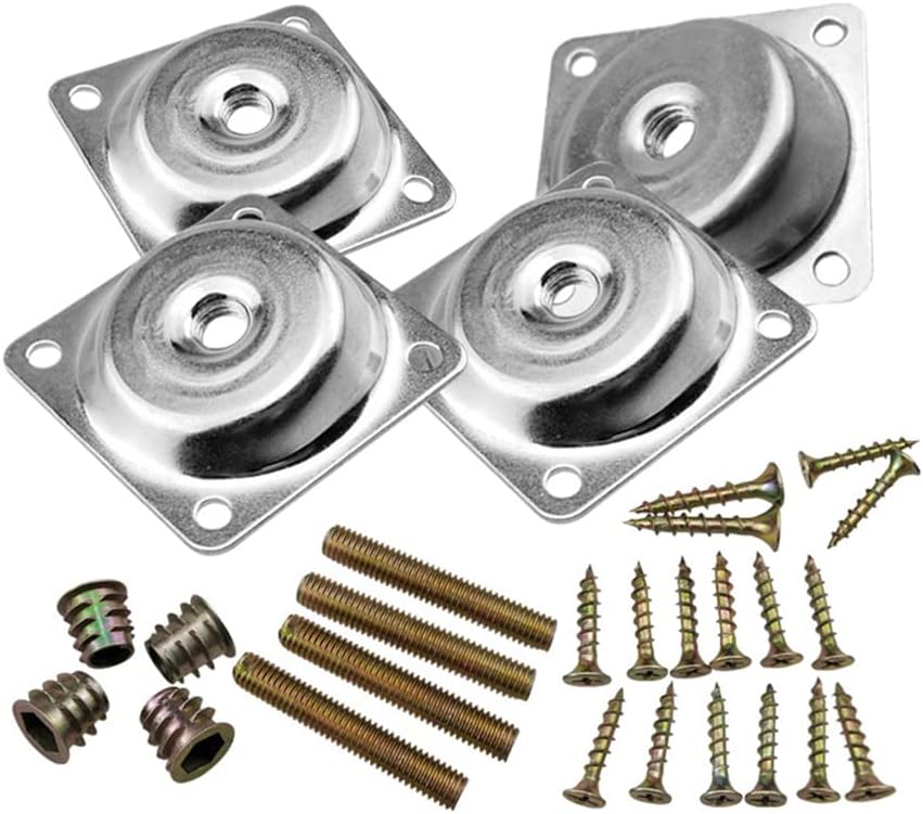 14 Degree Angled Leg Mounting Plates, 4 Sets Furniture