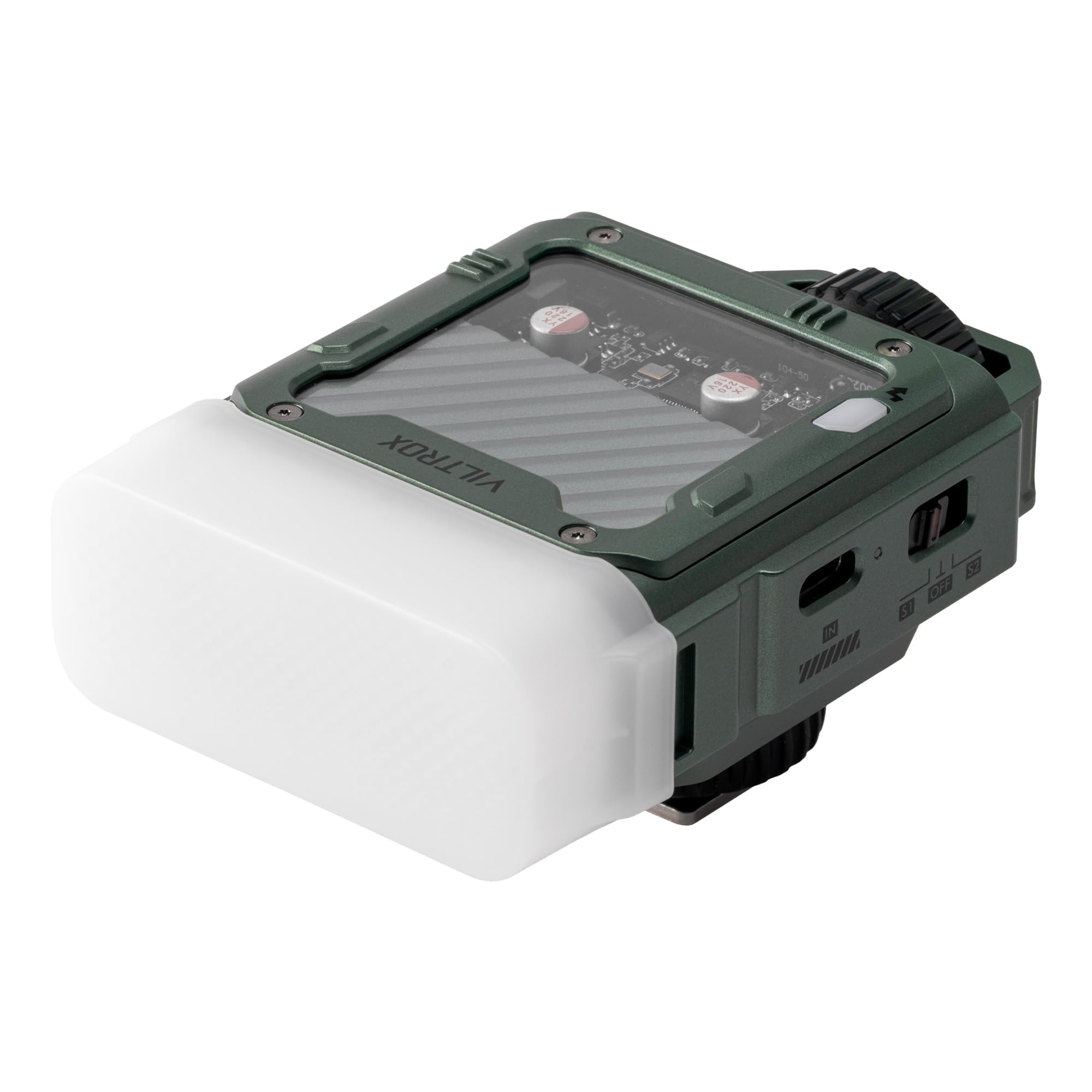 VILTROX Mini Kamerablitz für Fuji Kamera, TTL-Blitz GN16,1800mAh Akku,26W/s Vollleistung,1s Recycle,S1/S2 optische Steuerung Kompatibel mit Fuji,Grün(Z3-F)