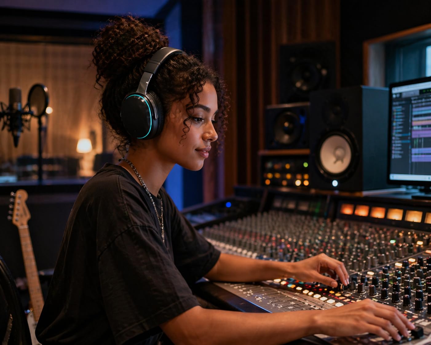 Cuffie Bluetooth AeroBand Z002 – Cuffie over-ear wireless con bassi profondi, isolamento acustico, design pieghevole e batteria a lunga durata