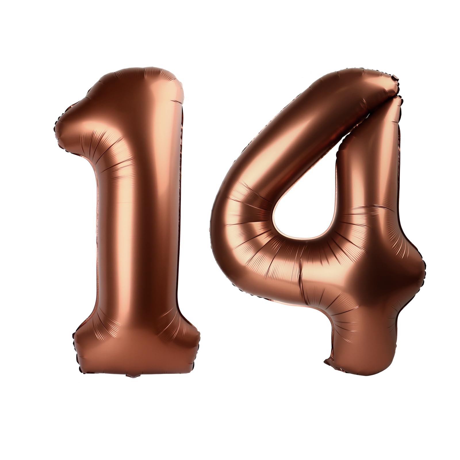 Brown 14 Balloon - Number Balloon 40 Inch, 14th Brown Birthday Decorations | Giant foil h…