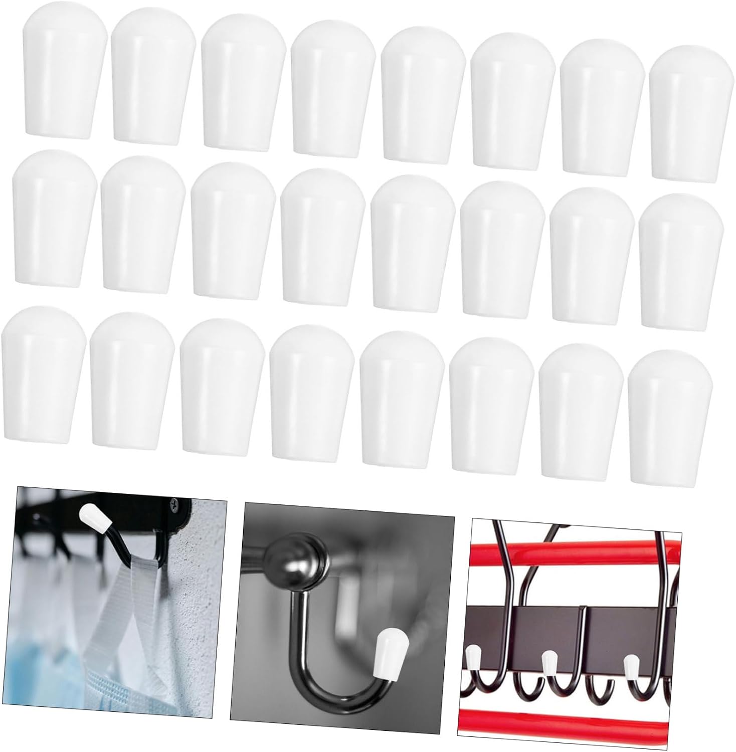 100pcs Hanger End Caps Hook End Protectors for Wire Hangers Easy Installation Prong Covers to Prevent Injuries and Damage for Home and Commercial Use