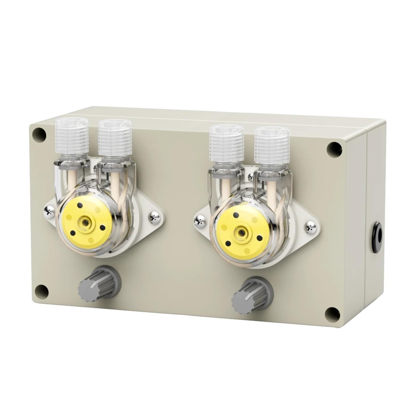Bomba de Membrana, Bomba peristáltica de cabezales múltiples NP02-B10, bomba dosificadora ajustable con Motor de 15ml ~ 90ml/min de 12V CC con doble cabezal for laboratorio (3,0x5,0)(NP02-KFS-B10)