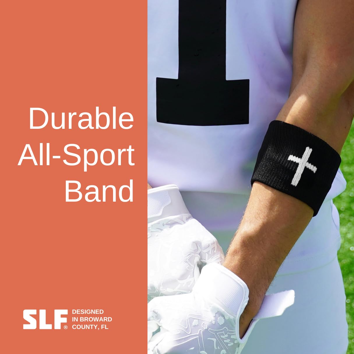 Amazon.com : Faith Cross Drip Wristband (Cross Black) : Sports