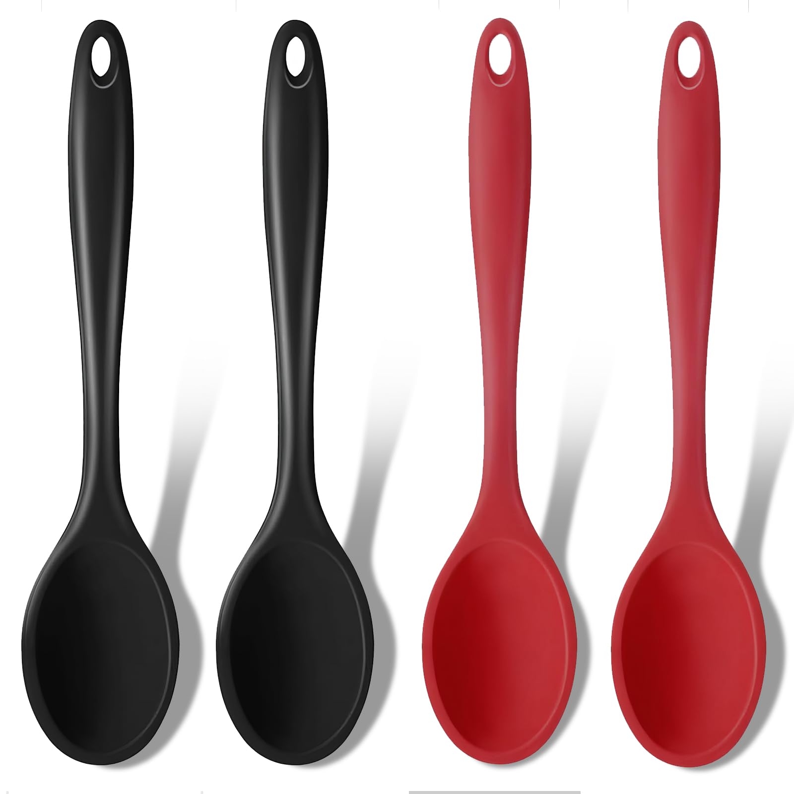 Evita rayones con las cucharas de silicona antiadherentes y antiquemaduras GEEKHOM de cocina