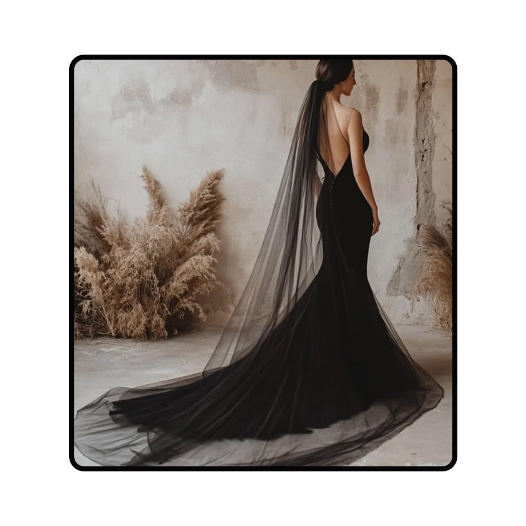 Ursumy Wedding 2T Veil Long Cathedral Veils Soft Tulle Bridal Veil with Comb (Ivory)