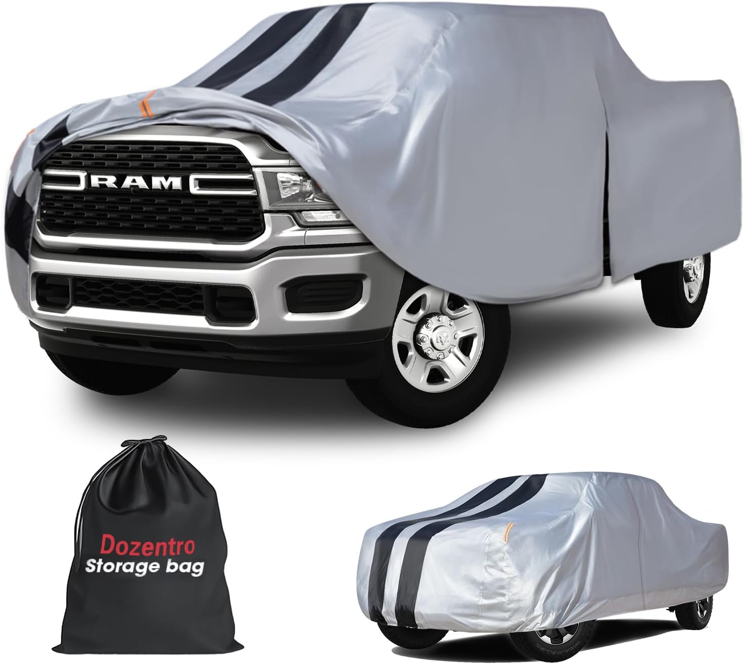 Toyota Tacoma Truck Cover Custom Fit 1995-2026 Xtra/Access/Double Cab Short Bed(5'-6.125') With Door Zipper, 10 Layers Outdoor Heavy Pickup Truck Cover Waterproof All Weather, Wind Dust Sun Protector.