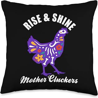 Rise & Shine Mother Cluckers Mexican Chicken Throw Pillow