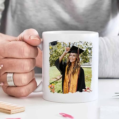 Miniatura 6 de Congrats Grad Add Photo - Taza de café de 11 onzas, 15 onzas, regalos personalizados de taza de café de graduación, nombre personalizado, grado,