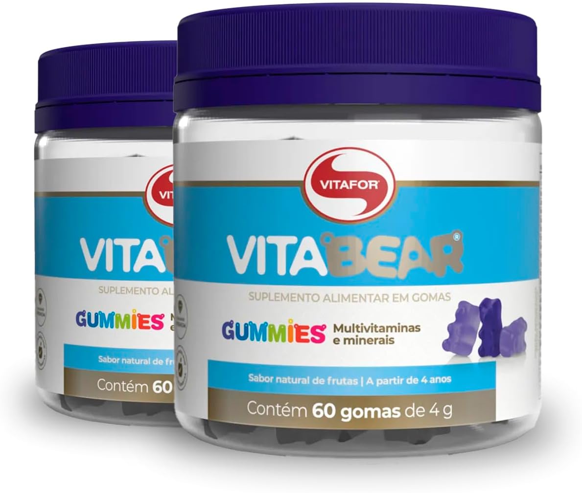 Kit 2 Vita Bear Multivitamínico Vitafor 60 Gomas