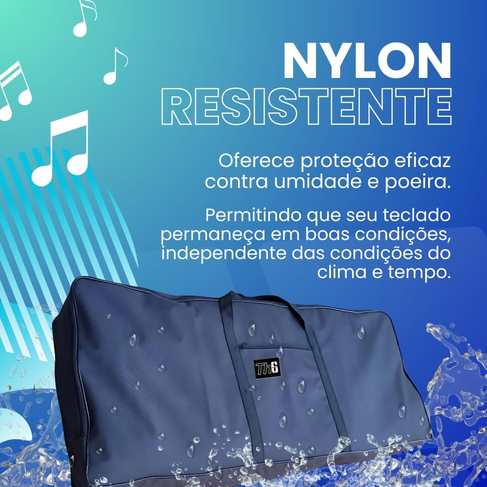 Capa Bag Teclado 5/8 Luxo Grande Impermeável Resistente