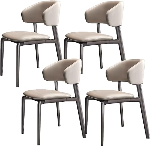 Miniatura 15 de JKGHK Dining Chairs Set, Leather Kitchen Chairs with Back, Upholstered Farmhouse Dining Chair with Cushioned Pad, Leather Upholstered Dining Chair