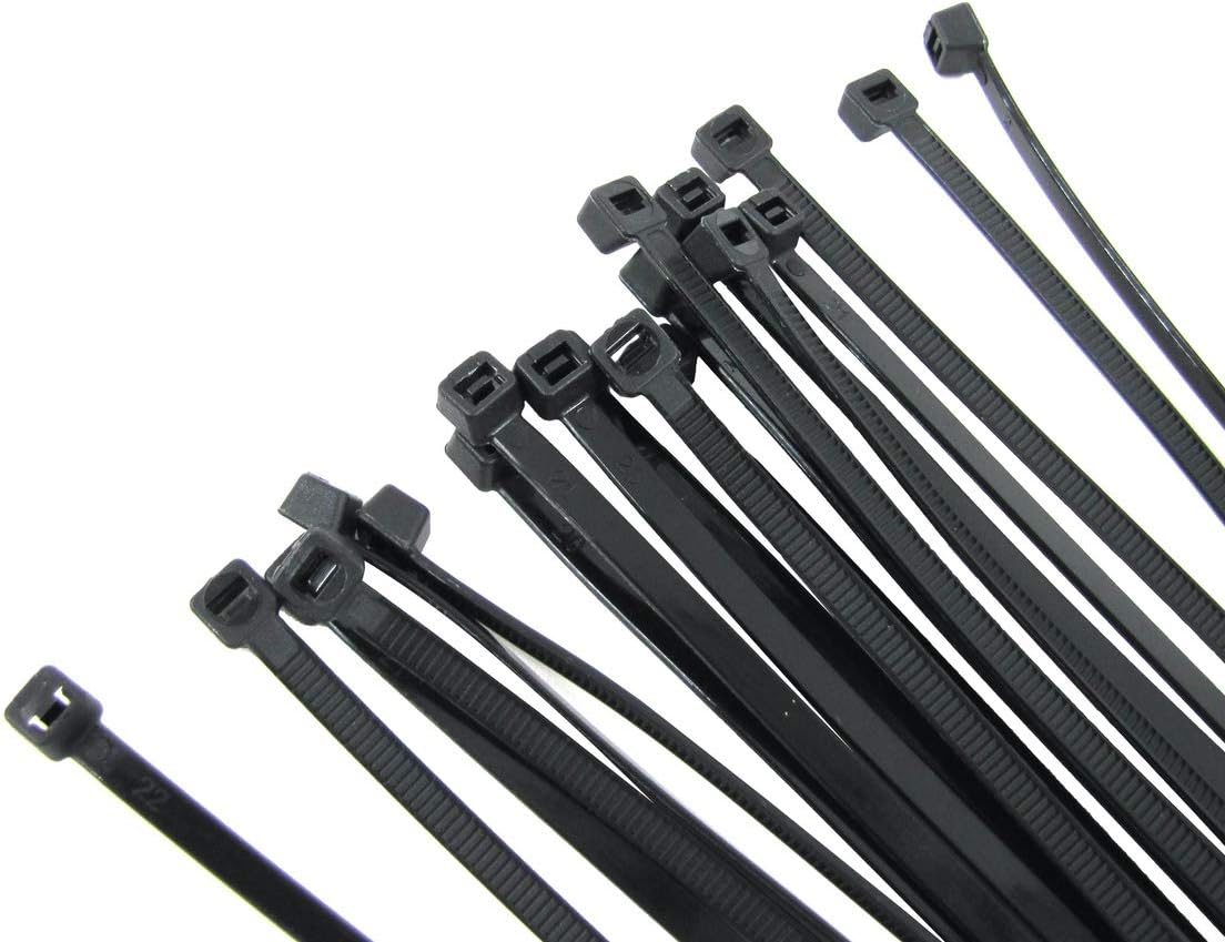 Treasure Gurus 40pc 16" Long Heavy Duty Nylon Black White Zip Tie Set Large Locking Plastic Cable Wire Strap