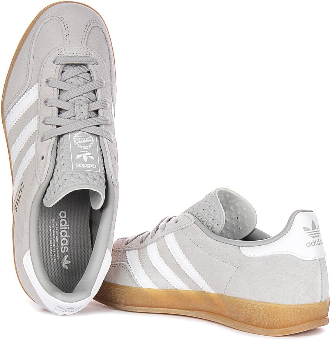 Adidas Originals Gazelle Indoor Mens Sneaker (Grey Cloud White Gold Metallic, 7.5)