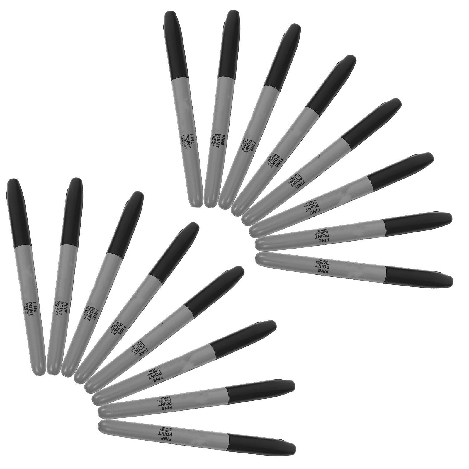 Hemobllo 100 Pièces Marqueurs Permanents Rechargeables à Pointe Fine pour Bois, Métal, Verre et Murs, en Plastique, Séchage Rapide, pour Construction et Bureaux