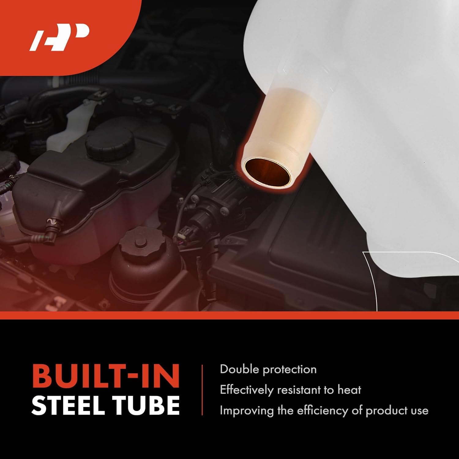 A-Premium Engine Coolant Overflow Recovery Reservoir Tank [with Cap] Compatible with Ford & Mercury 2000-2007 Taurus, 2000-2005 Sable, V6 3.0L, Replace # 1F1Z8A080AA, 1F1E8A080AA