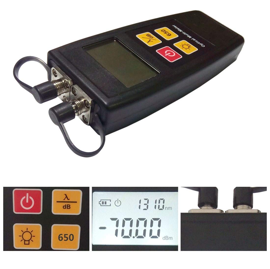 YJ-550A Mini Fiber Optique Rouge Testeur de Puissance 800-1700nm -70 ~ +6 FC/SC/ST 10KM + Rouge stylo