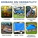 TARPATOP Multi-Purpose Waterproof Heavy Duty Poly Tarp - 5X7 Large Blue Tarp with Grommets Every 3ft - Rot, Rust, and UV Resistant, Weatherproof Tarp Covers for Camping, Farming, Vehicles, and More