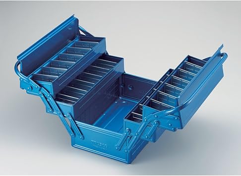 TRUSCO 3-Tier Tool Box, 13.9 x 8.7 x 13.5 inches 352 x 220 x 343 mm, Blue GT-350-B