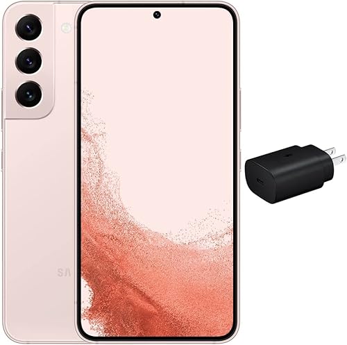 Samsung Galaxy S22, 128GB, 8GB RAM, rosadorado - Desbloqueado (renovado)