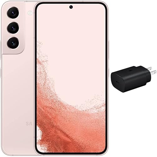 Samsung Galaxy S22, 128GB, 8GB) RAM, Pink/Gold - Unlocked (Renewed)