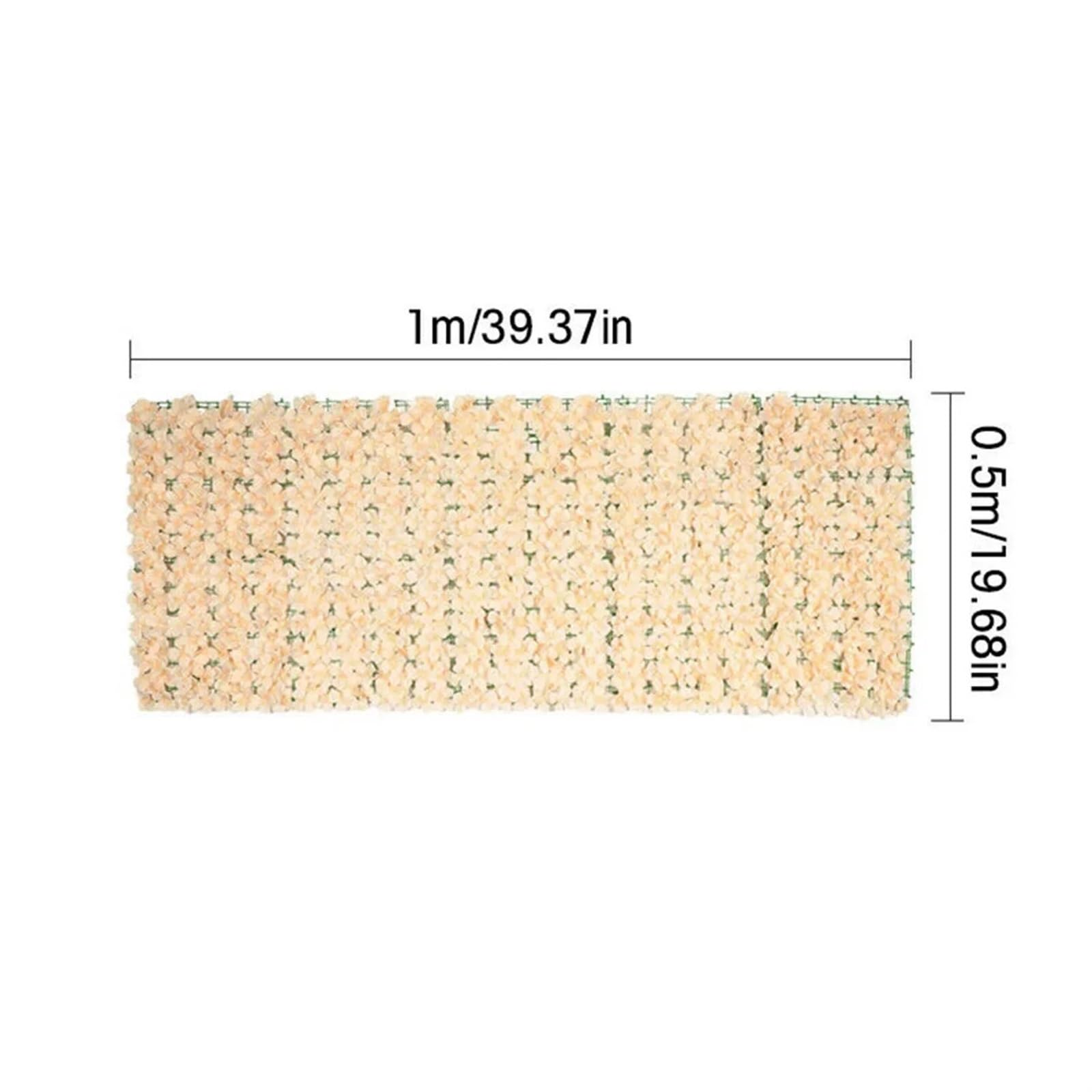 Sztuczne liście żywopłotu w rolce, Sztuczny płot z liści wiśni 50x100 cm, wielokolorowy, do ogrodu, balkonu(Red)