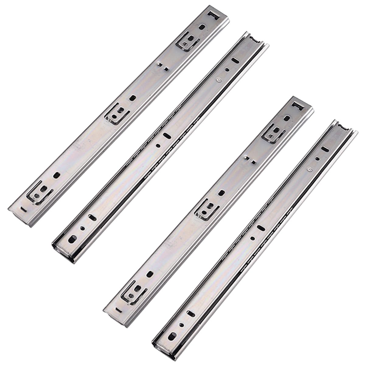 MOCNT 2 Pair (4 Piece) Heavy Duty 27mm Drawer Runners 20inch 500mm Drawer Rail Runners Ball Bearing Steel Drawer Slides Cabinet Sliding Extension Kitchen Desk Rail Runners