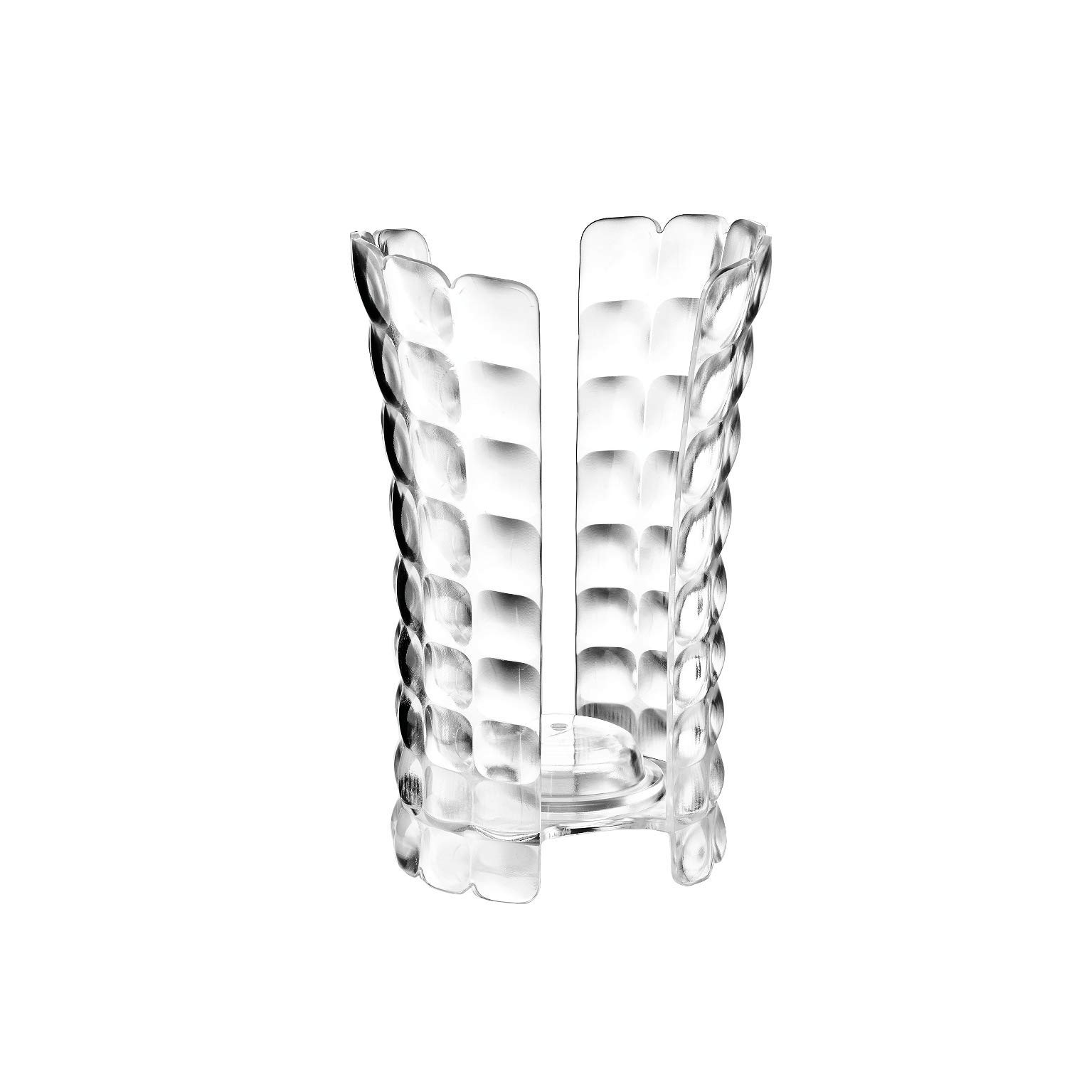 Guzzini Portabicchieri Tiffany, Trasparente, 12 x 10.3 x h18.3 cm & Tiffany Portatovaglioli, SMMA, 20 x 20 x h7.3 cm