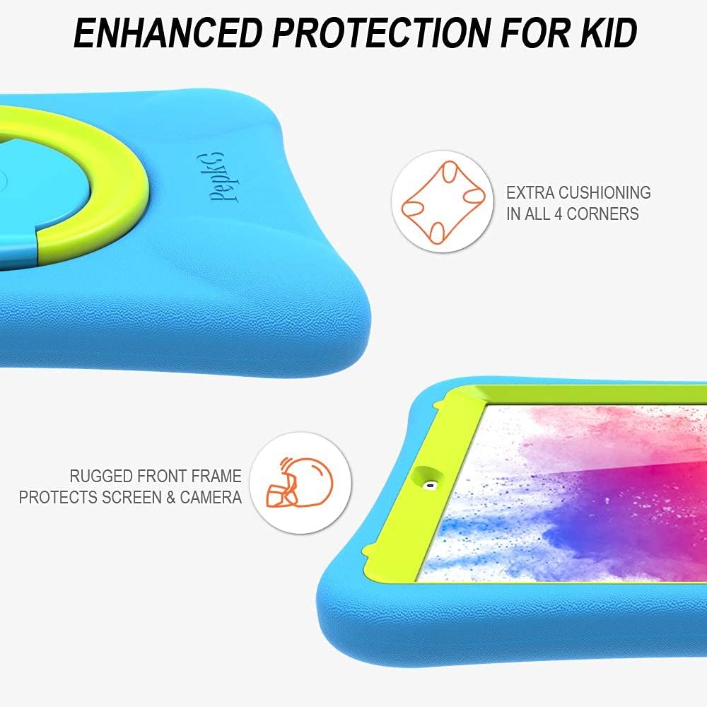 Blасk Frіdау - 70% оƒƒ PEPKOO iPad 9.7 2017/2018 Case for Kids - Lightweight Shockproof Handle Stand Rugged Cover for Apple iPad 6th Generation/5th Gen/Air/Air 2 (Blue/Green)