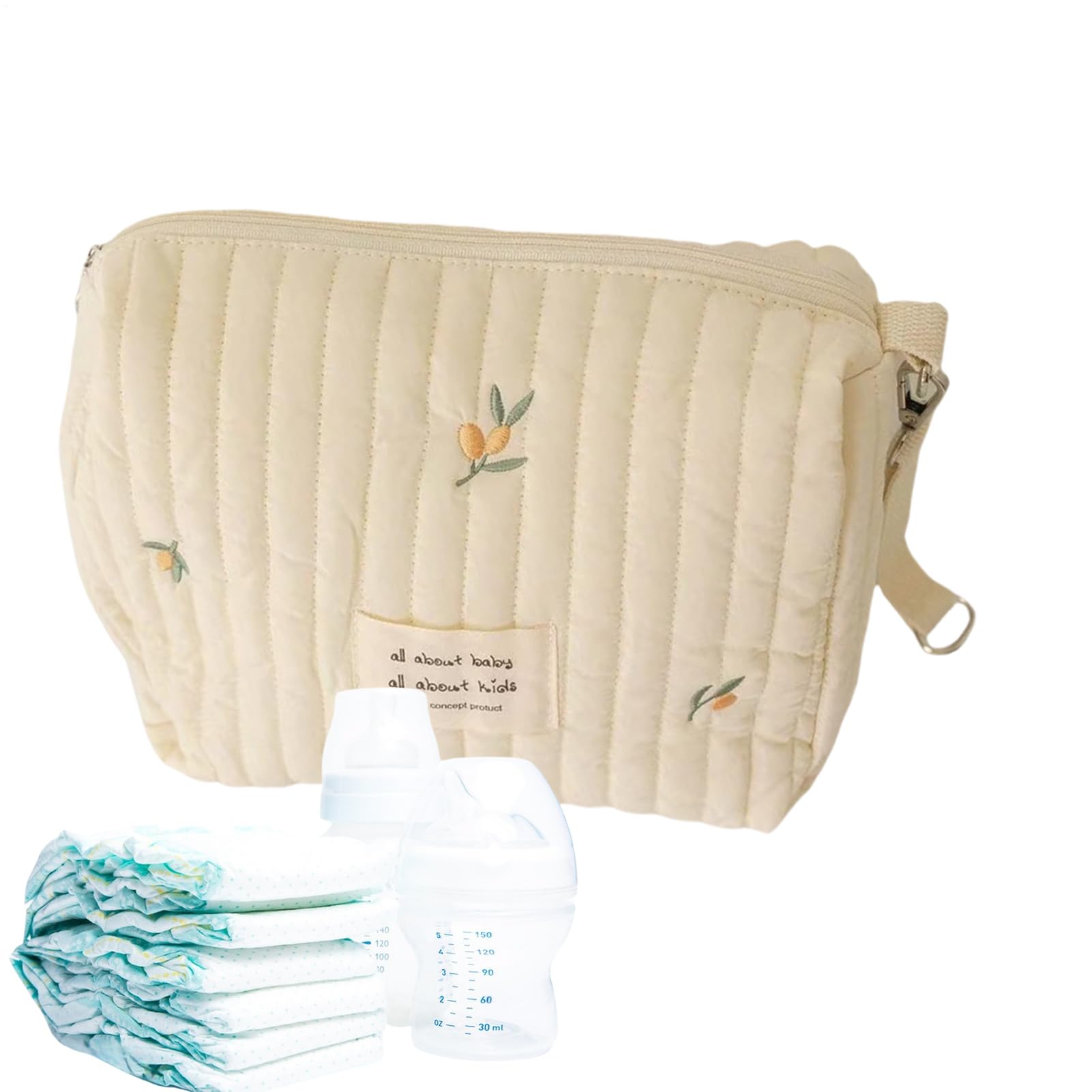 Generico Borsa Da Viaggio Per Passeggino | Borsa Da Viaggio Per Passeggino,Borsa con Zip Grande Capacità per Biberon Salviette Telefono Chiavi e Accessori Pulizia
