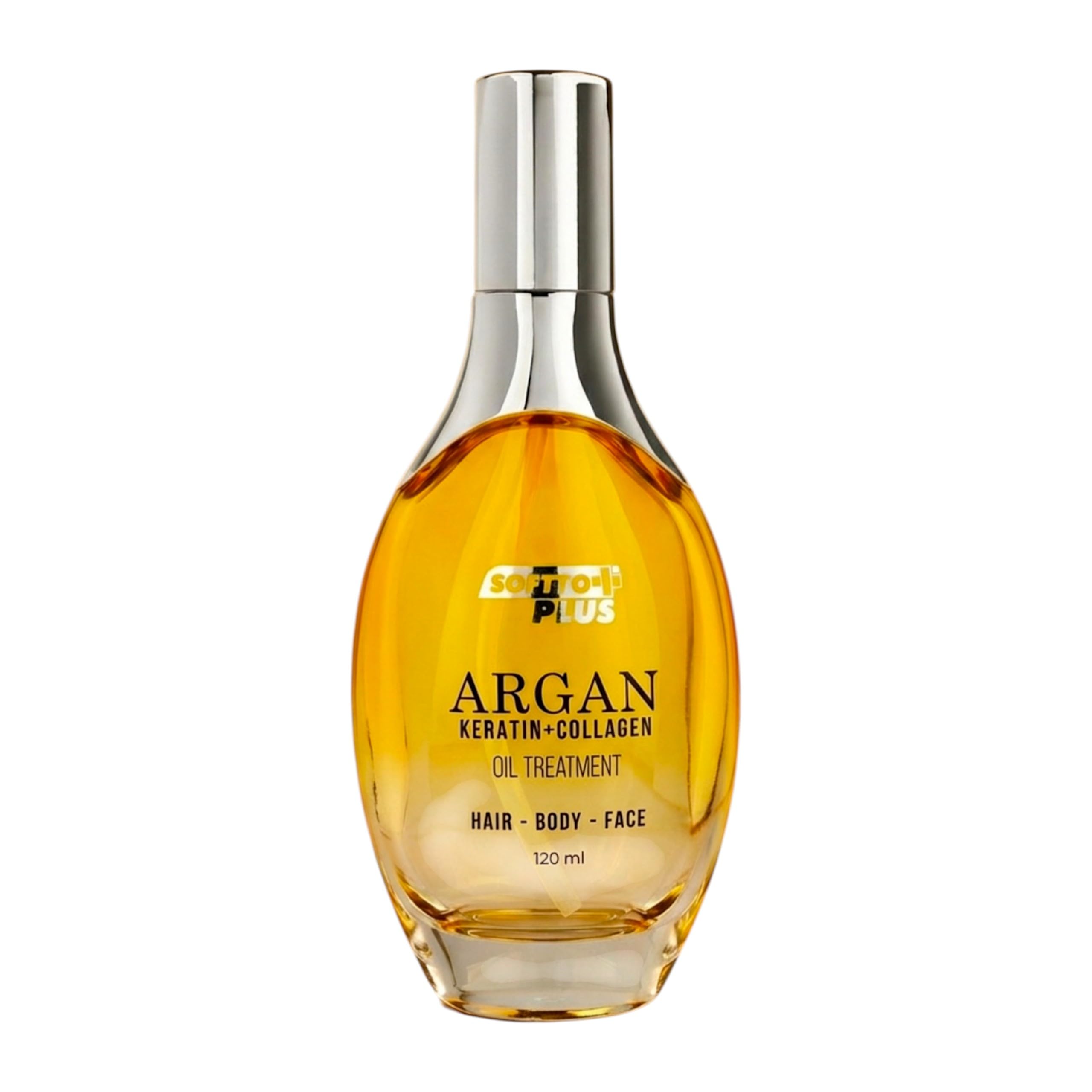 Softto+Plus argan yağı – Saç yağı, yüz yağı ve vücut yağı, E vitaminli yaşlanma karşıtı bakım, elektriklenmeyi önler, yoğun nem, durulama gerektirmez, tüm cilt ve saç tipleri için | 120 ml