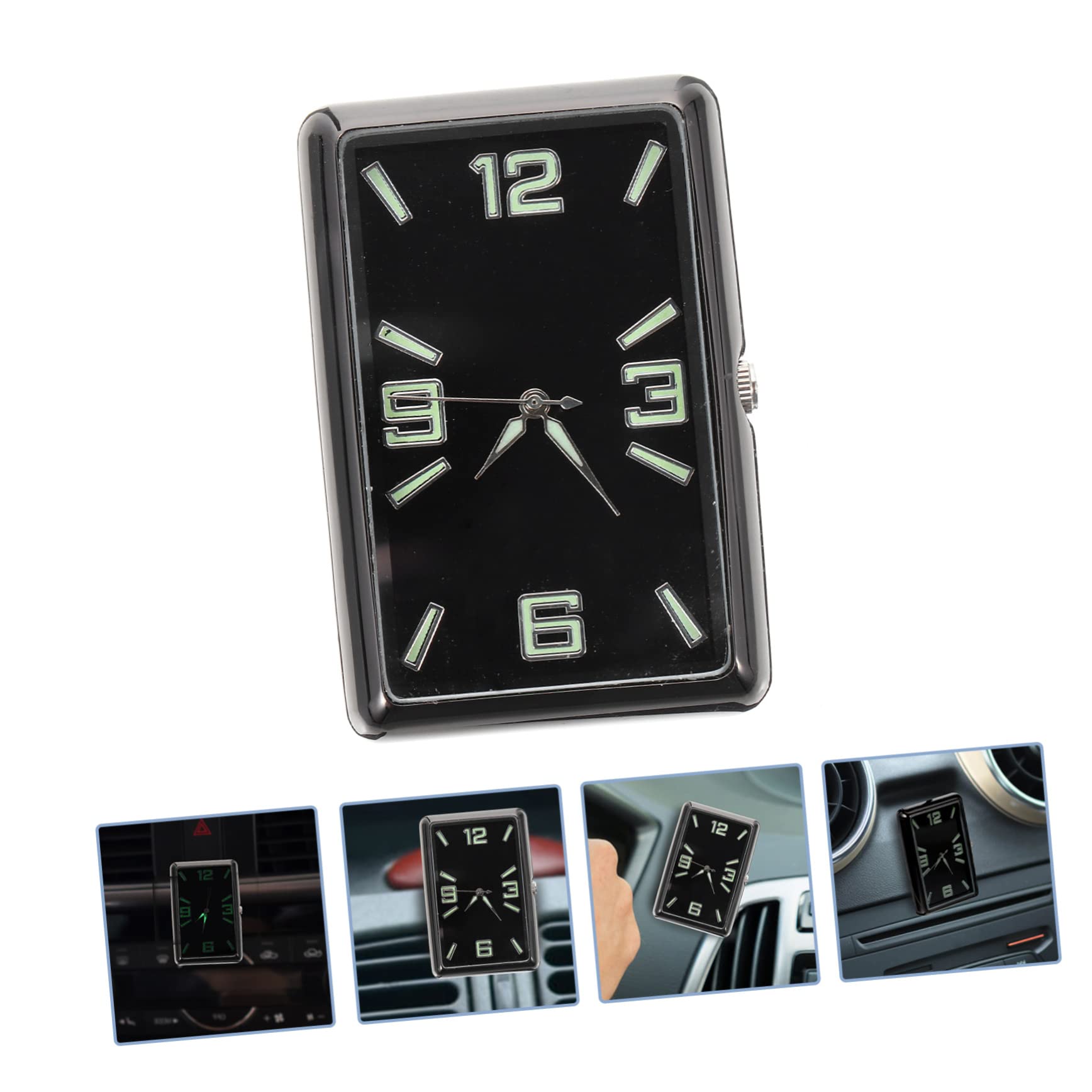 Reloj Negro Adhesivo Analógico Coche para Salpicadero