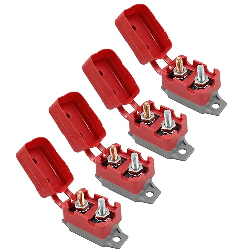 4 Pcs 20A 12V Automatic Reset Circuit Breaker with Cover