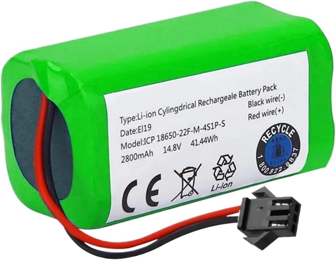 14.8V 3500mAh Replacement Li-ion Battery, Compatible For Conga, Excellence 990 1090, Compatible For Deebot, N79S N79, Robot Vacuum Cleaner Parts(1200mAh)